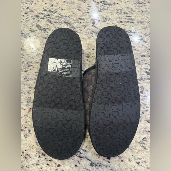 Coach Monogram Signature Jacquard Gray Slippers Mens size 9 - Picture 2 of 3